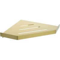 Металлическая полка Fixsen Hi-Tech угловая Золото-сатин арт-FX-841G — фото 1, Полки для ванной и душа