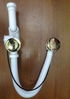 Слив-перелив Alcaplast полуавтомат Золото арт-A55GOLD-RU-01 — фото 2, Сливы-переливы