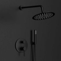 Душевая система Vincea Desire Черная матовая арт-VSFW-1D1MB — фото 2, Встраиваемые душевые комплекты
