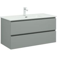 Тумба под раковину Aquanet Вега 100 подвесная Мисти грин арт-329599 — фото 1, Тумбы под раковину