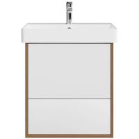 Тумба под раковину Kerama Marazzi Pro 55 PRO.55.2\OLM подвесная Белая матовая Швейцарский вяз арт-PRO.55.2\OLM — фото 2, Тумбы под раковину