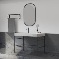 Консоль с раковиной Abber Stein 120 Черная арт-AS2647 — фото 4, Консоли для раковины