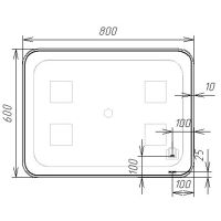 Товар: Зеркало VIANT Люксембург 80 с подсветкой с бесконтактным выключателем арт-VLUX8060-ZLED - фото 3 Зеркало VIANT Люксембург 80 с подсветкой с бесконтактным выключателем арт-VLUX8060-ZLED — фото 3, Зеркала в ванную комнату
