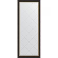 Зеркало Evoform Exclusive-G Floor 198х79 с гравировкой в багетной раме - Черное дерево с золотом 71 мм арт-BY 6387 — фото 1, Зеркала в ванную комнату