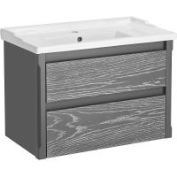 Тумба под раковину ASB-Woodline Лорена 80 подвесная Серая арт-12201 — фото 1, Тумбы под раковину