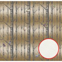 Фреска Ortograf Silver&Gold 32834 Фактура флок FLK Флизелин (2,8*2,7) Коричневый/Серый, Деревья/Цветы арт-32834 (флок FLK) — фото 1, Фрески