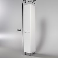 Товар: Шкаф пенал Style Line Марелла 30 Люкс Plus с бельевой корзиной Белый глянец антискрейтч арт-СС-00002419 - фото 4 Шкаф пенал Style Line Марелла 30 Люкс Plus с бельевой корзиной Белый глянец антискрейтч арт-СС-00002419 — фото 4, Пеналы для ванной комнаты