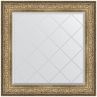 Зеркало Evoform Exclusive-G 90х90 с гравировкой в багетной раме - Виньетка античная бронза 109 мм арт-BY 4339 — фото 1, Зеркала в ванную комнату
