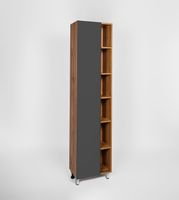 Товар: Шкаф пенал VIANT Бостон 45 Графит матовый Дуб Вотан арт-VBOS450G-PEN - фото 2 Шкаф пенал VIANT Бостон 45 Графит матовый Дуб Вотан арт-VBOS450G-PEN — фото 2, Пеналы для ванной комнаты