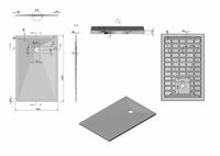 Душевой поддон из искусственного камня Vincea 140x90 Антрацит арт-VST-4SR9014A+Vsph-D132 — фото 9, Душевые поддоны из искусственного камня