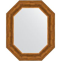 Зеркало Evoform Polygon 79х64 в багетной раме - Травленая бронза 99 мм арт-BY 7214 — фото 1, Зеркала в ванную комнату