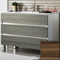 Тумба с раковиной SanVit Кубэ-3 60 с фактурой под дерево Кедр арт-kkube3060 — фото 1, Тумбы с раковиной