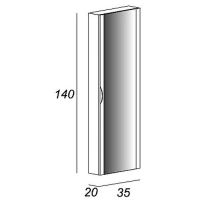 Товар: Шкаф пенал Cezares 35 подвесной Rosso арт-44737 - фото 3 Шкаф пенал Cezares 35 подвесной Rosso арт-44737 — фото 3, Пеналы для ванной комнаты