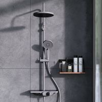 Товар: Душевая система Damixa Apollo с термостатом Черная матовая арт-947760300 - фото 3 Душевая система Damixa Apollo с термостатом Черная матовая арт-947760300 — фото 3, Душевые стойки