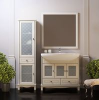 Шкаф пенал Opadiris Омега 45 L Слоновая кость арт-00-00001616 — фото 2, Пеналы для ванной комнаты