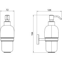 Дозатор для жидкого мыла Aquatek Бетта Хром арт-AQ4605CR — фото 2, Дозаторы
