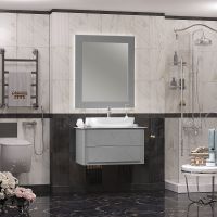 Тумба под раковину Opadiris Луиджи 90 подвесная Серая матовая арт-00-00005940 — фото 13, Тумбы под раковину