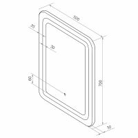 Товар: Зеркало Континент Lucia 500x700 с подсветкой с сенсорным выключателем арт-ЗЛП1239 - фото 10 Зеркало Континент Lucia 500x700 с подсветкой с сенсорным выключателем арт-ЗЛП1239 — фото 10, Зеркала в ванную комнату