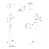 Товар: Душевая система Abber Emotion Золото матовое арт-AF8817G - фото 3 Душевая система Abber Emotion Золото матовое арт-AF8817G — фото 3, Встраиваемые душевые комплекты