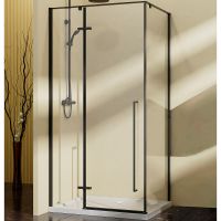 Душевой уголок Vincea Slim-N 100x90 профиль Черный стекло прозрачное арт-VSR-5SN9010CLB — фото 2, Прямоугольные душевые уголки