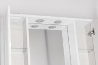 Зеркало со шкафом Style Line Эко стандарт Панда 80 С с подсветкой Белый глянец арт-ЛС-00000125 — фото 9, Зеркальные шкафы в ванную