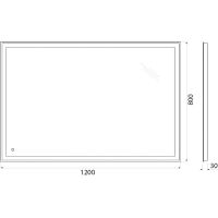 Зеркало BelBagno SPC-GRT 120 с сенсорным выключателем с подсветкой арт-SPC-GRT-1200-800-LED-TCH — фото 8, Зеркала в ванную комнату