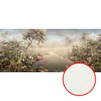 Фреска Ortograf Its Jungle 33662 Фактура флок FLK Флизелин (7*3) Бежевый/Разноцветный, Деревья/Цветы/Птицы арт-33662 (флок FLK) — фото 1, Фрески