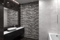 Керамическая плитка GlobalTile Nuar Черная настенная 25x60 см арт-10100000031 — фото 4, Керамическая плитка