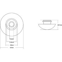 Накладка для донного клапана Abber Белая арт-AC0014 — фото 3, Комплектующие для душевого оборудования