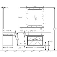 Тумба под раковину Opadiris Луиджи 90 подвесная Белая матовая арт-00-00005939 — фото 15, Тумбы под раковину