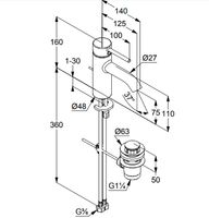 Смеситель для раковины Kludi Bozz Черный матовый арт-382663976 — фото 3, Смесители для раковины