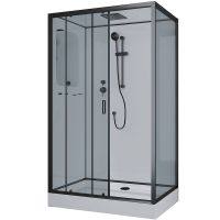 Душевая кабина Niagara Premium 120x80 NG-6912-01QL Black без гидромассажа арт-69120134QLBLACK — фото 1, Душевые кабины