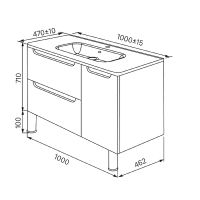 Тумба с раковиной Iddis Edifice 100 Белая арт-EDI10WFi95K — фото 10, Тумбы с раковиной