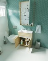 Тумба с раковиной 1MarKa Mira 60Н Дуб сонома арт-У83303 — фото 6, Тумбы с раковиной