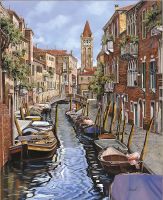 Фреска Ortograf Венеция 11700 Фактура флок FLK Флизелин (2,3*2,7) Разноцветный, Город арт-11700 (флок FLK) — фото 2, Фрески