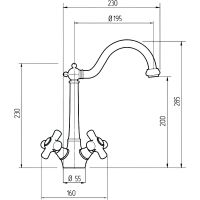 Товар: Смеситель для кухни Migliore Provance Медь арт-18299 - фото 2 Смеситель для кухни Migliore Provance Медь арт-18299 — фото 2, Смесители для кухни