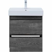 Тумба с раковиной Aquanet Nova Lite 60 подвесная Дуб серый арт-305233 — фото 6, Тумбы с раковиной