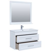 Тумба с раковиной Aquanet Бостон 100 подвесная Белый матовый арт-260666 — фото 8, Тумбы с раковиной