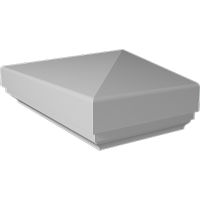 Полукрышка пирамида Европласт 134x82x268 мм арт-4.76.111 — фото 1, Фасадный декор