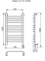 Электрический полотенцесушитель Ника Trapezium ЛТ (Г2) 100/50 Хром арт-ЛТ Г2 100/50 прав — фото 4, Электрические полотенцесушители