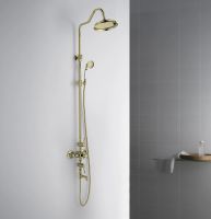 Душевая система Aquatek Классик с термостатом Полированное золото арт-AQ2543PG — фото 4, Душевые стойки