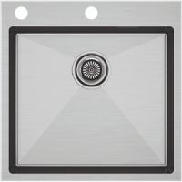 Кухонная мойка Paulmark Kroner-Edge 51 Брашированная сталь арт-PM775151-BS — фото 1, Кухонные мойки