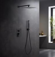 Душевая система Aquatek Лира Черная матовая арт-AQ1472MB — фото 2, Встраиваемые душевые комплекты