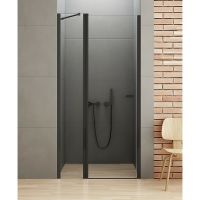 Душевая дверь New Trendy New Soleo Black 110 профиль Черный стекло прозрачное арт-D-0243A — фото 2, Распашные душевые двери