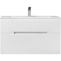 Тумба под раковину Jorno Modul 100 подвесная Белый глянец арт-Mоl.01.97/P/W — фото 1, Тумбы под раковину