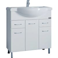 Тумба под раковину СанТа Эльбрус 80 Белая арт-201115 — фото 1, Тумбы под раковину