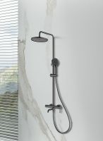 Товар: Душевая система Splenka Черная матовая арт-S03.24.06 - фото 2 Душевая система Splenka Черная матовая арт-S03.24.06 — фото 2, Душевые стойки