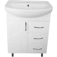 Тумба под раковину Style Line Эко Фьюжн 24 65 Белая глянцевая арт-ЛС-00002285 — фото 1, Тумбы под раковину