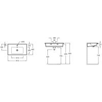 Раковина Jacob Delafon Vox 80 Белая арт-EXAE112-Z-00 — фото 5, Раковины подвесные