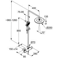 Душевая система Kludi Freshline Хром арт-6709205-00 — фото 5, Душевые стойки